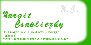 margit csapliczky business card
